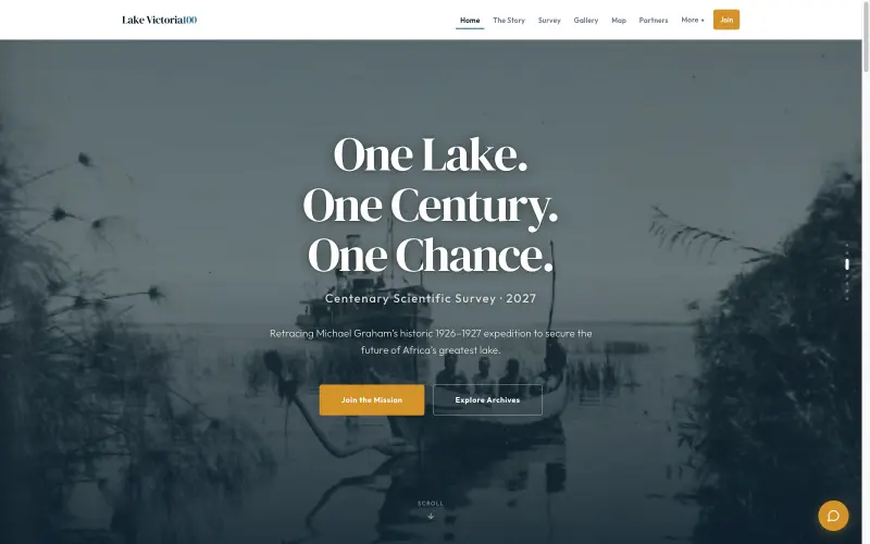 LakeVictoria100 centenary scientific survey homepage